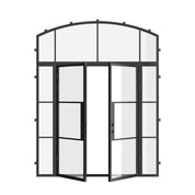Air 4 thermally broken double flat door with arch top glass