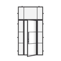 Air 4 with Thermal Break, Side Windows and Flat Top Window - Single Flat by Pinky’s Iron Doors — home doors, view 4