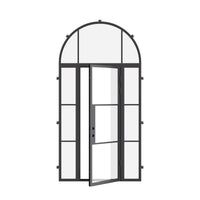 Air 4 with Side Windows and Full Arch Top Window - Single Flat by Pinky’s Iron Doors — home doors, view 3