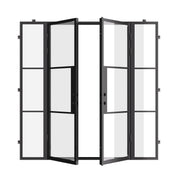Air 4 architectural double doors with sidelites and sleek black metal profile
