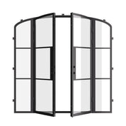 Air 4 mini arch double exterior steel door set with side glass panels
