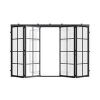 Air 5 with Thermal Break - Center Split Bi-Fold | Standard Sizes by Pinky’s Iron Doors — home doors, view 4
