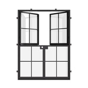 Air 5 Dutch double flat steel entry doors with insulated glazing