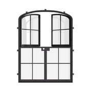 Air 5 Dutch double mini arch architectural steel front door, cold-rolled construction with dual glass