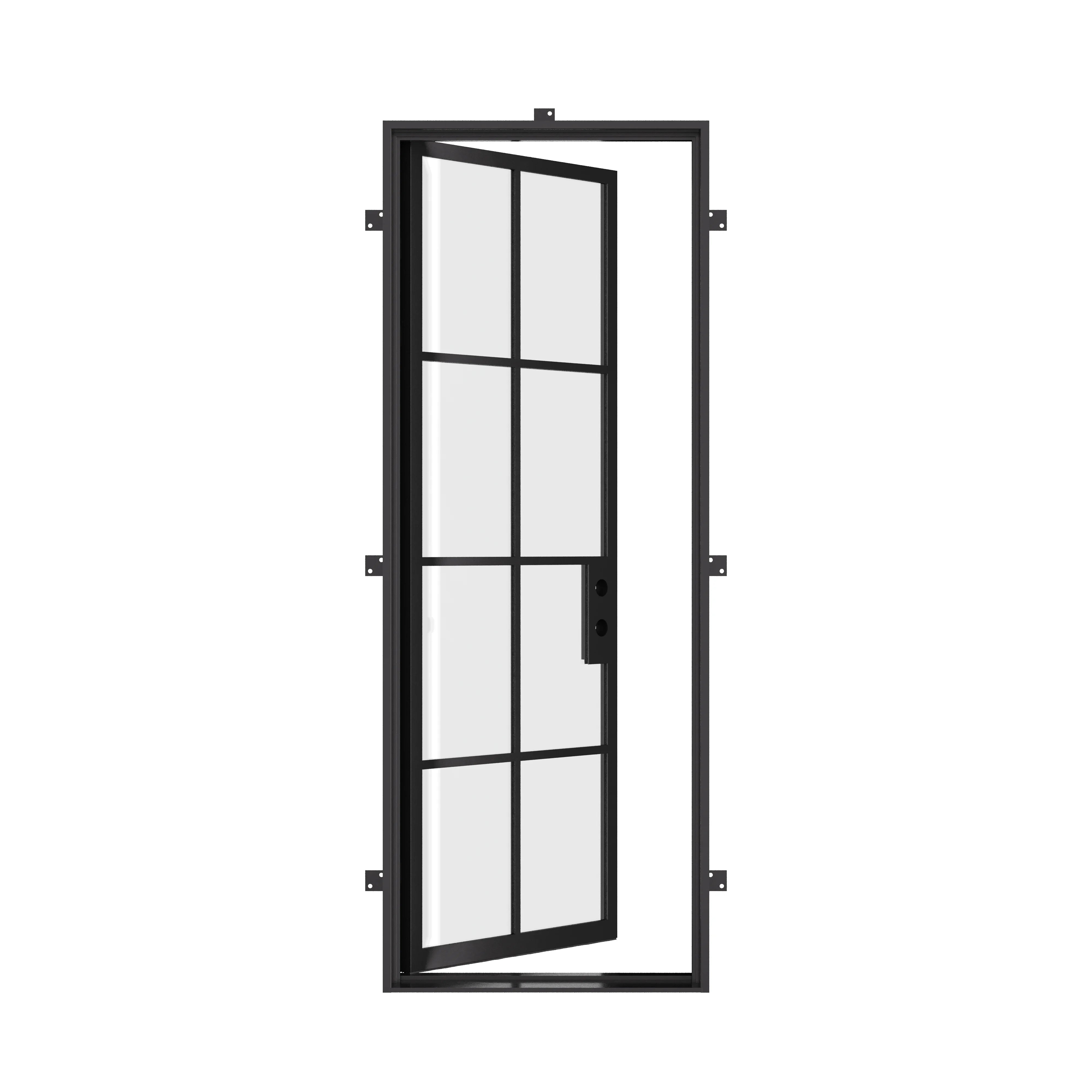contemporary single steel door designed for exterior climates
