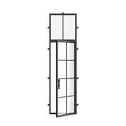 contemporary single entry with flat top glass and insulation