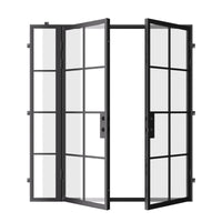 Air 5 with Thermal Break and Left Side Window - Double Flat by Pinky’s Iron Doors — home doors, view 4