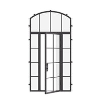 Air 5 with Side Windows and Arch Top Window - Single Flat by Pinky’s Iron Doors — home doors, view 3