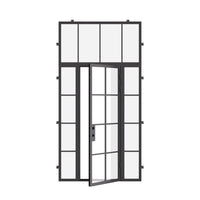Air 5 with Side Windows and Flat Top Window - Single Flat | Standard Sizes by Pinky’s Iron Doors — home doors, view 3