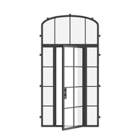 Air 5 with Side Windows and Mini Arch Top Window - Single Flat | Standard Sizes by Pinky’s Iron Doors — home doors, view 3