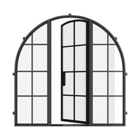 Air 5 with Side Windows - Single Full Arch by Pinky’s Iron Doors — home doors, view 3