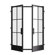Air 7 double flat steel front doors, modern luxury steel front door design