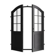 Air Getty double arch steel front doors, elegant luxury exterior steel entry with curved arches