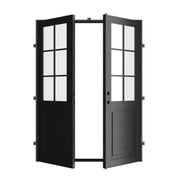 Air Getty double flat thermal break steel front doors with insulated structural steel design