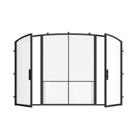 Air Grand - Dual Single with Middle Fixed Panel Mini Arch by Pinky’s Iron Doors — home doors, view 3