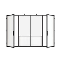 Air Grand - Dual Single with Middle Fixed Panel Flat by Pinky’s Iron Doors — home doors, view 3