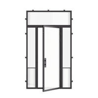 Air Grand with Thermal Break, Side Windows and Flat Top Window - Single Flat by Pinky’s Iron Doors — home doors, view 4
