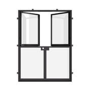 Exterior double flat Dutch steel entry system.