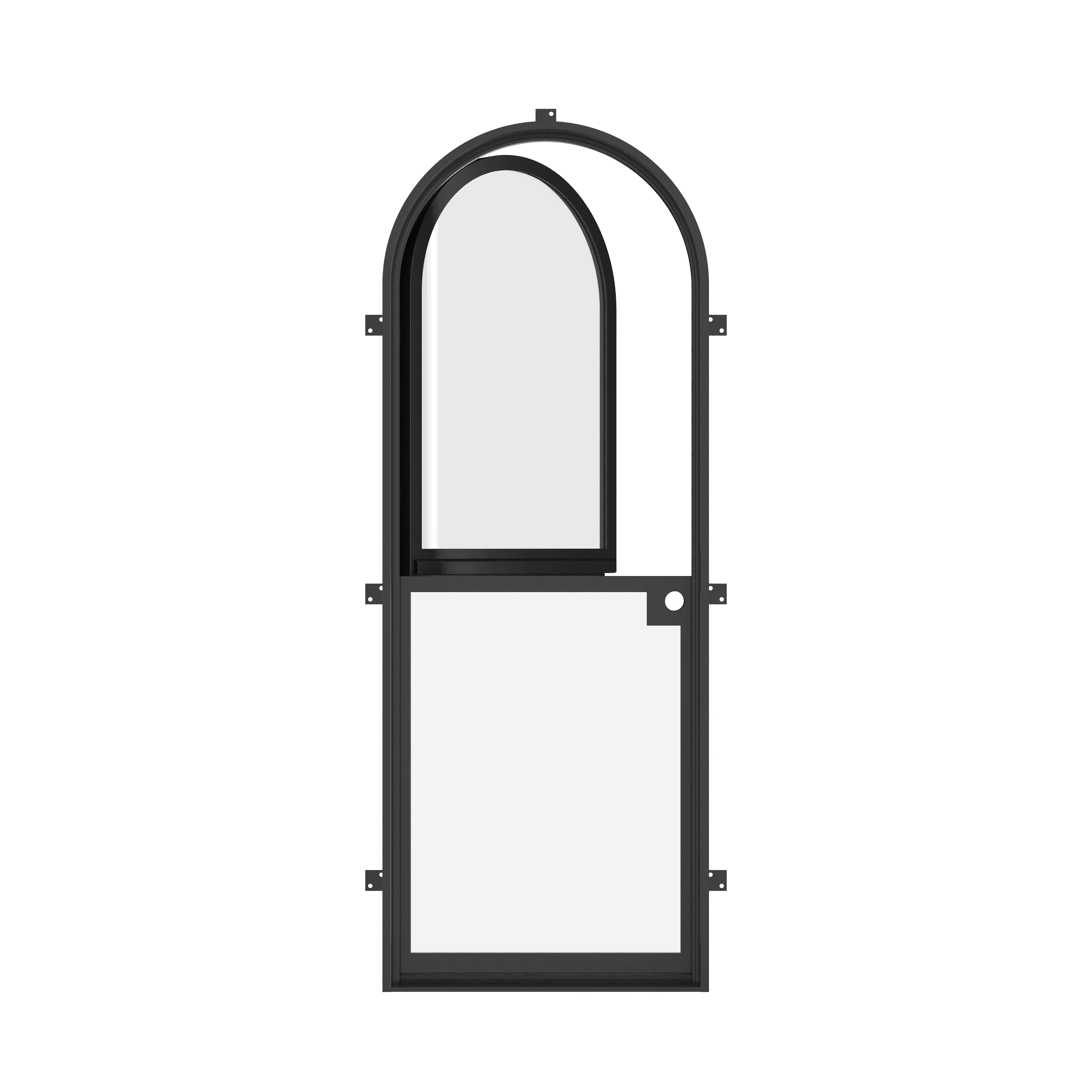 Dutch arch pre-hung exterior steel door with thermal data.