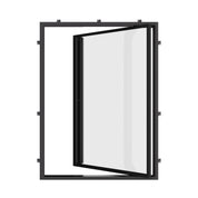 Architectural flat pivot door designed for contemporary exteriors.