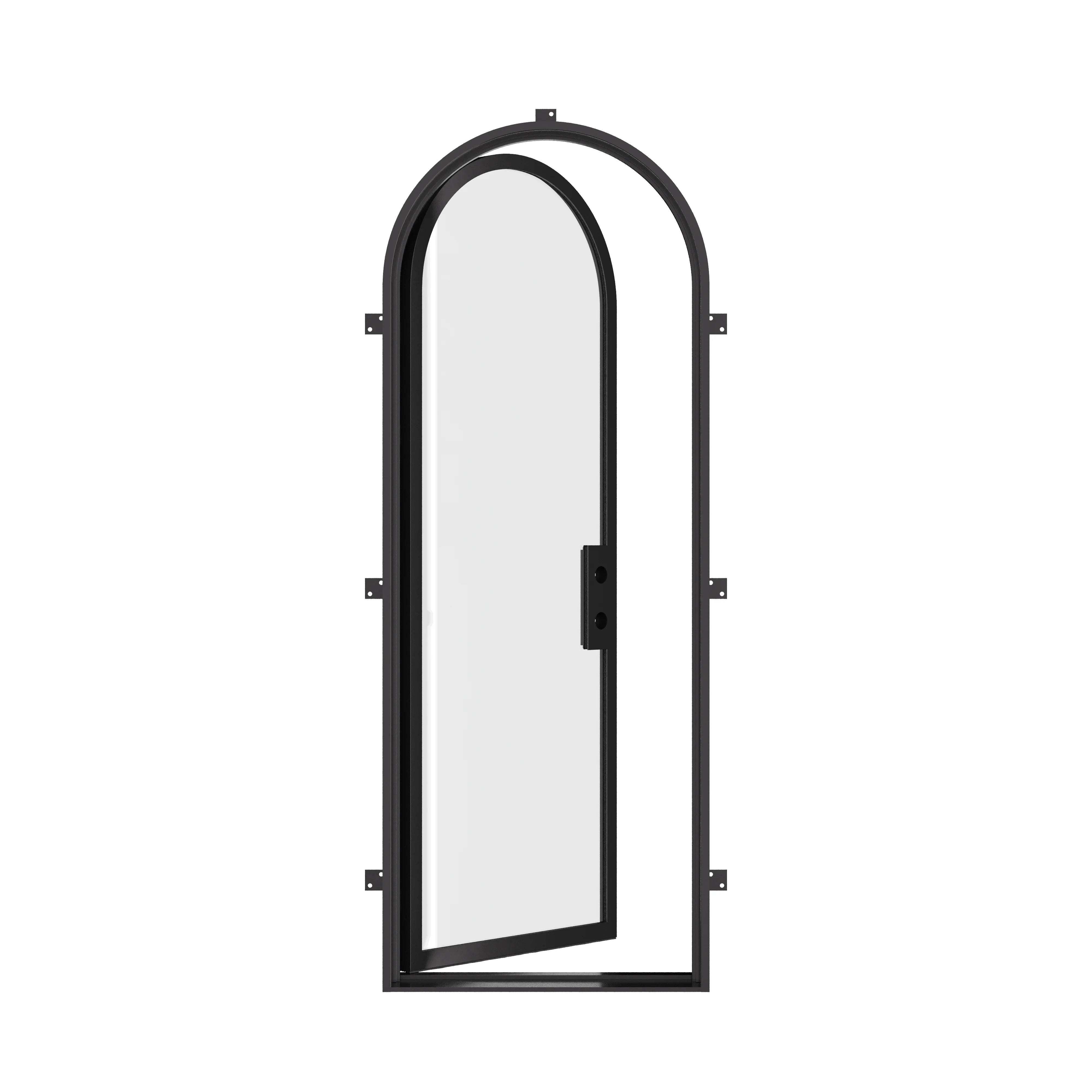 Architectural arched steel door, pre-hung and NFRC compliant.