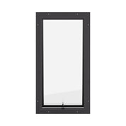 Awning steel window, portrait, ring pull, hot-rolled steel, black finish, Low-E glass