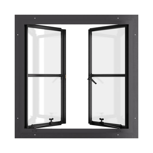 Air Window 0V 1H with Thermal Break - Double Casement Square | Standard Sizes