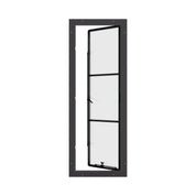 Double casement landscape steel window, standard size, with energy-efficient glass