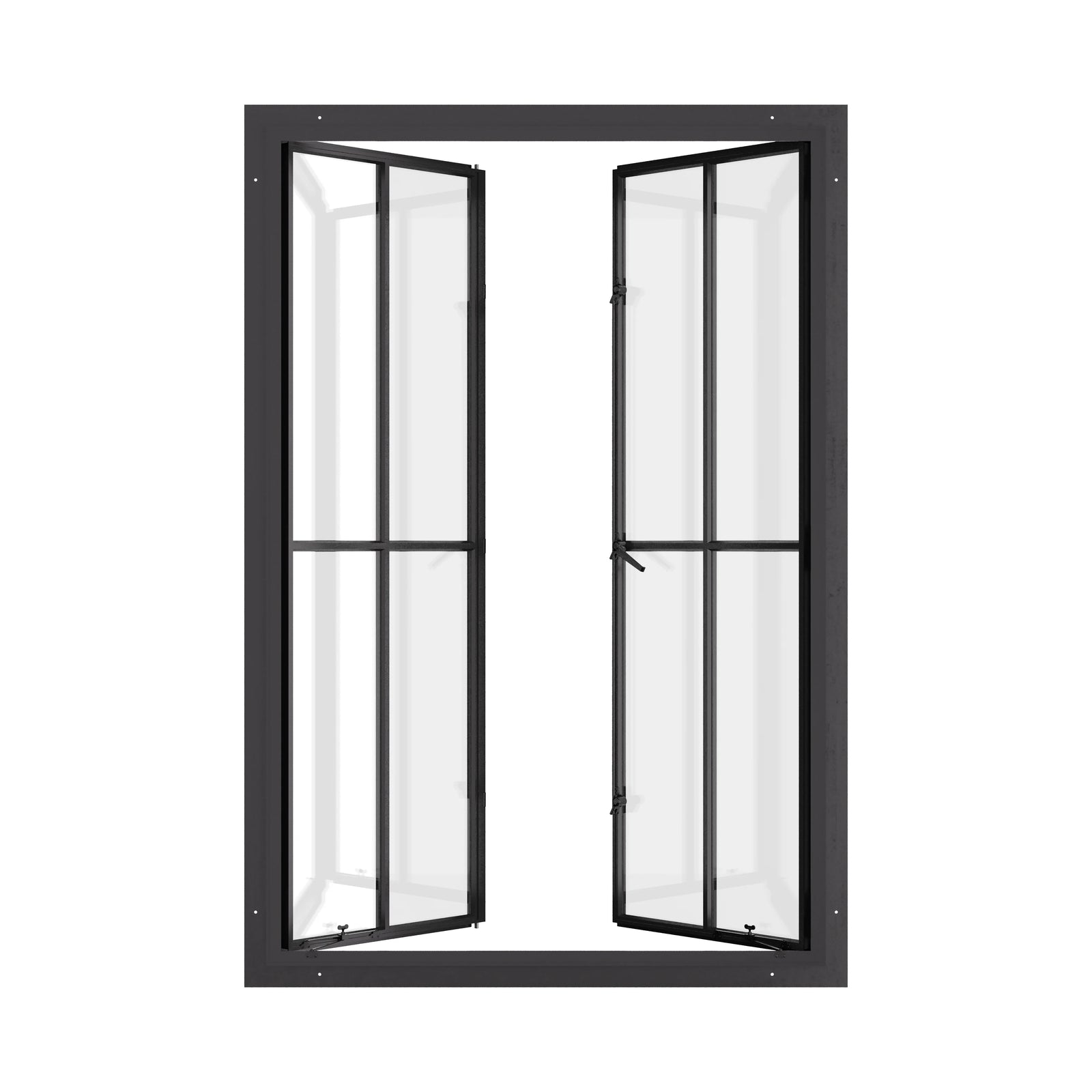 Pinkys Air Window, double, casement, portrait, open