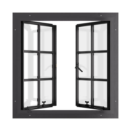 Air Window 1V 2H with Thermal Break - Double Casement Square | Standard Sizes