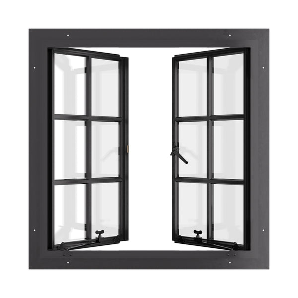Air Window 1V 2H - Double Casement Square | Standard Sizes