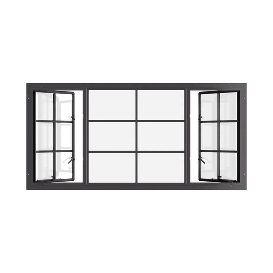 Air Window 1V 2H with Thermal Break - Dual Single Casement | Standard Sizes