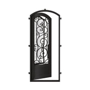 Beverly iron single exterior door with thermal break.