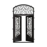 Beverly with Thermal Break and Arch Top Window - Double Flat | Standard Sizes by Pinky’s Iron Doors — home doors, view 3