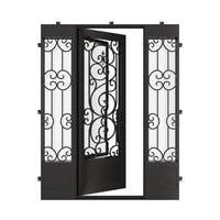 Beverly with Thermal Break and Side Windows - Single Flat by Pinky’s Iron Doors — home doors, view 3