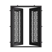 DNA’ Door black exterior metal double square top french door.