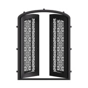DNA’ Door arched entry door with glass windows in bronze tone.
