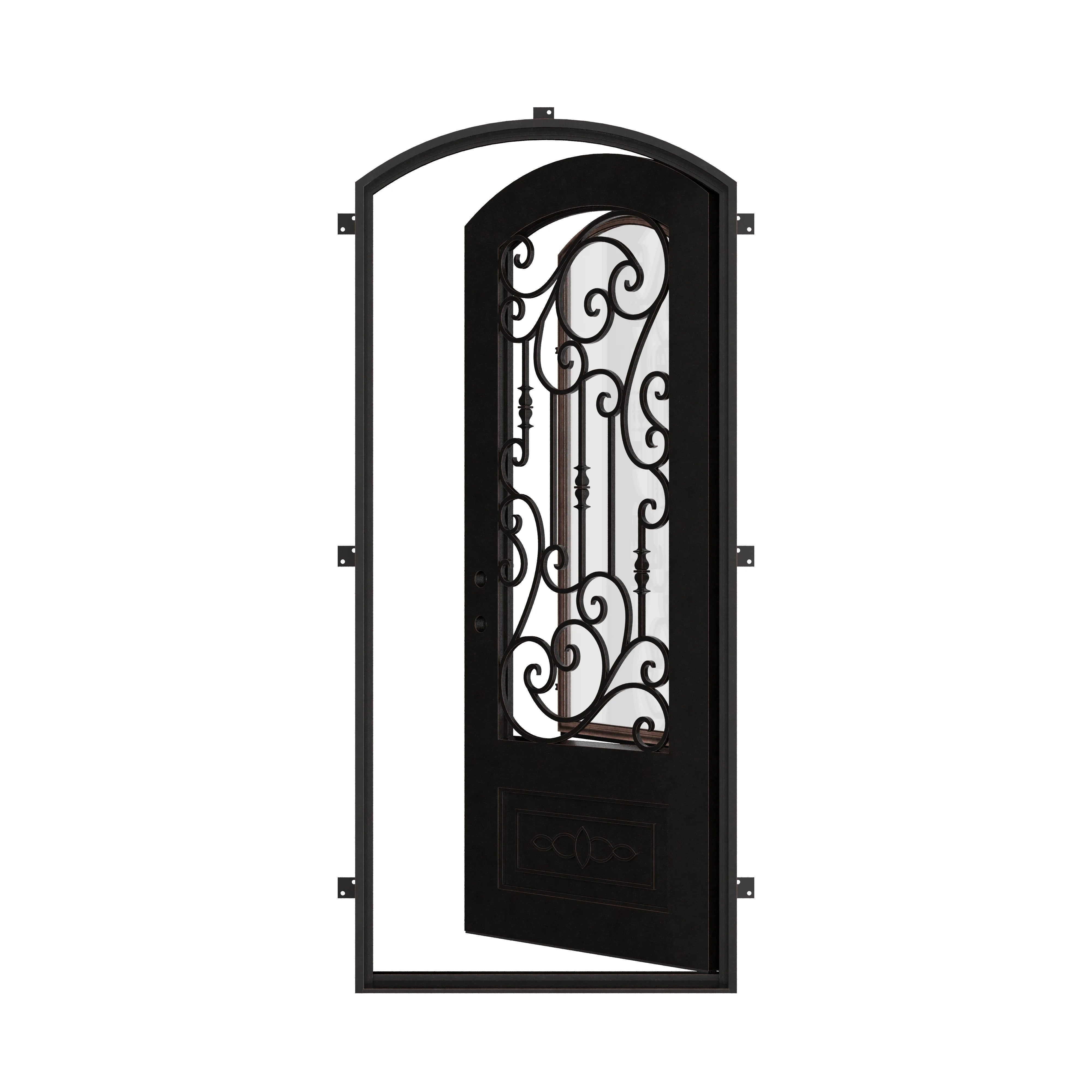 Golden Gate single arch top swing door with energy efficient dual-pane glass.