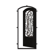 Golden Gate soft arch top single entry door with thick glass and thermal barrier.