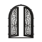 Hills full arch top double french swing door with dual-pane tempered glass.