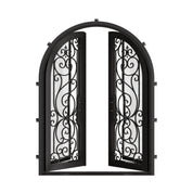Hills full arch top iron door in bronze for cold weather.