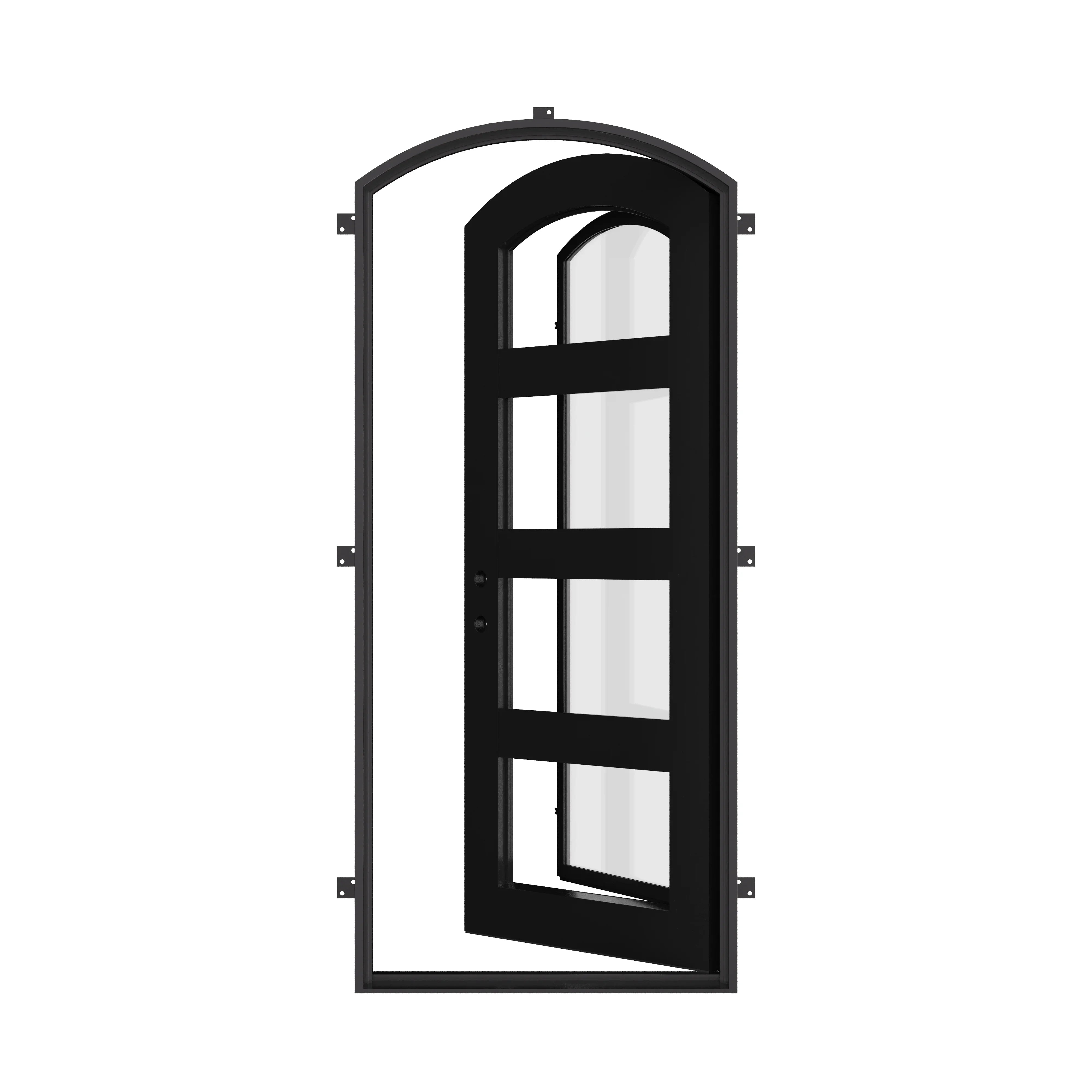 Knox curved top single hinged door for cold climates.