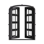 Knox bronze shaded arch double door with glass.