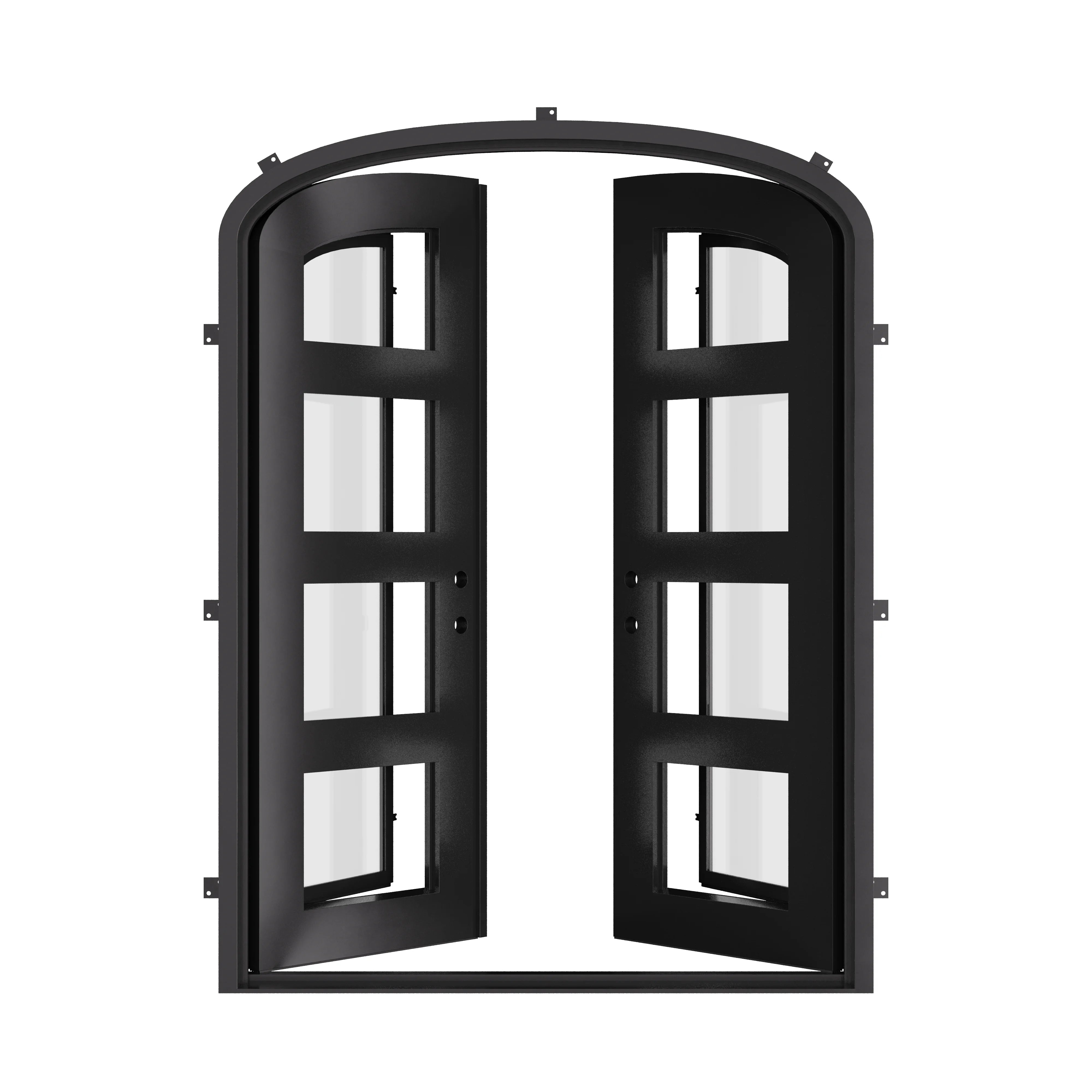 Knox bronze shaded arch double door with glass.