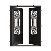 New York black finished square top door with thermal barrier.
