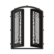 Paris bronze colored metal double door with glass and thermal break.