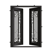 Paris square top door in bronze finish with thermal break.