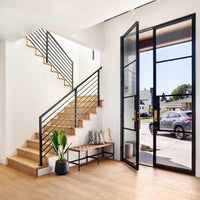 Tall Steel Double Doors standing ajar