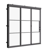 Modern steel bi fold entry door with energy efficient frame