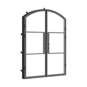 Air 4 double arch architectural steel doors with modern narrow profiles